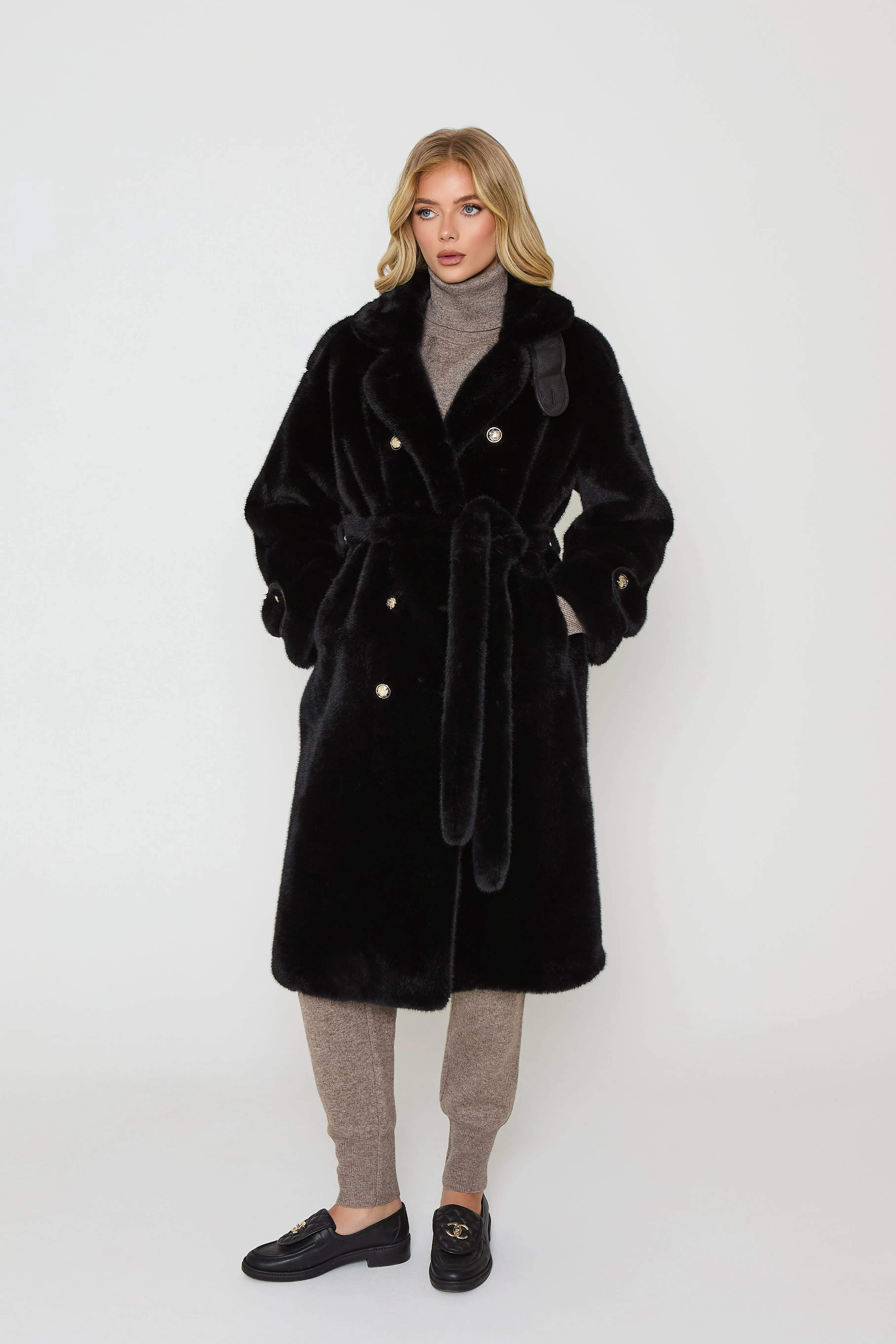 Sienna Long Premium Faux Fur Coat