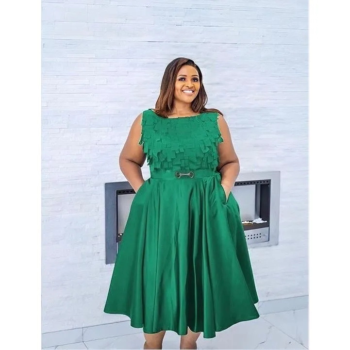 Sleeves Plus-Size Dress