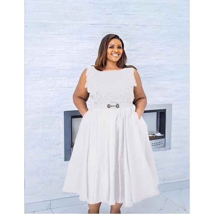 Sleeves Plus-Size Dress