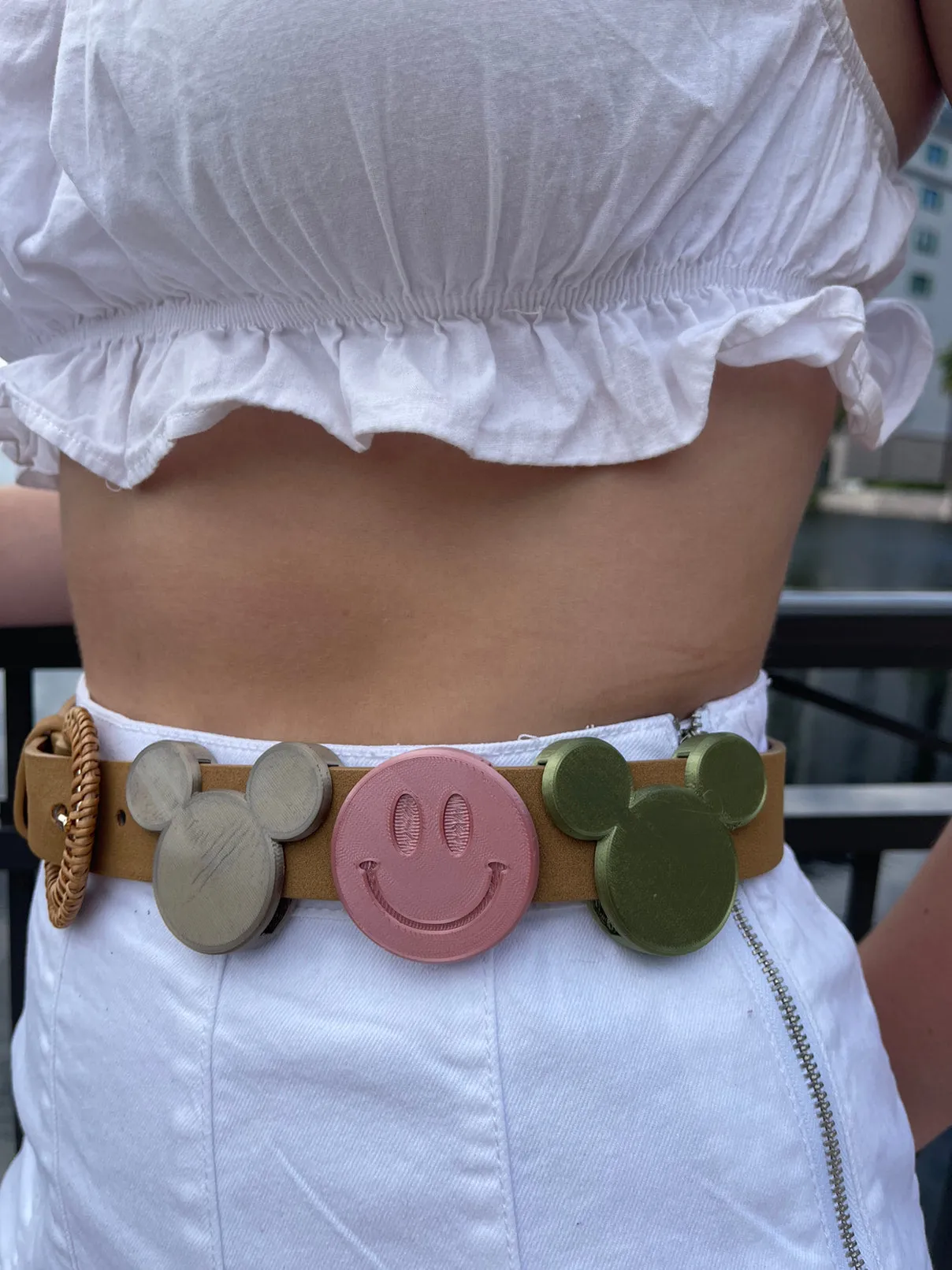 Smiley Face Belt and Bag Charm