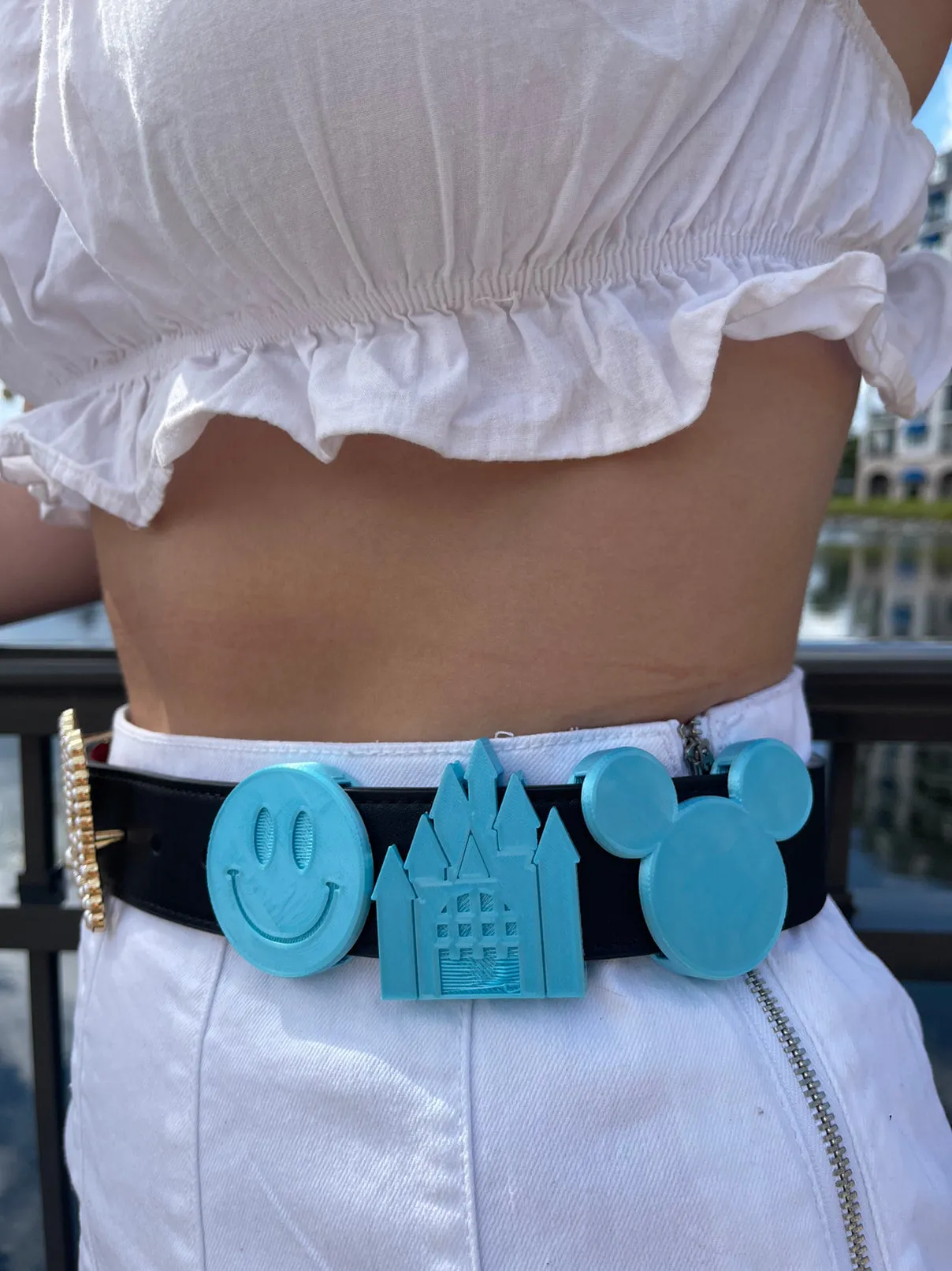 Smiley Face Belt and Bag Charm