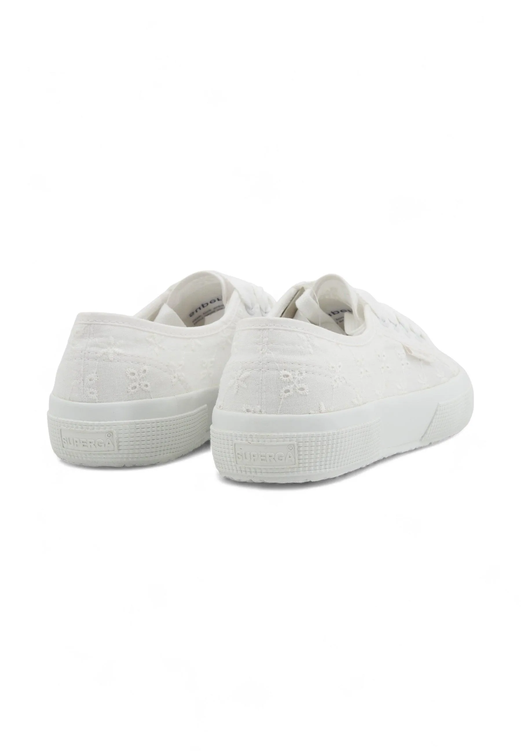 SUPERGA 2750 Flower Sangallo Sneaker Donna Total White S5137JW