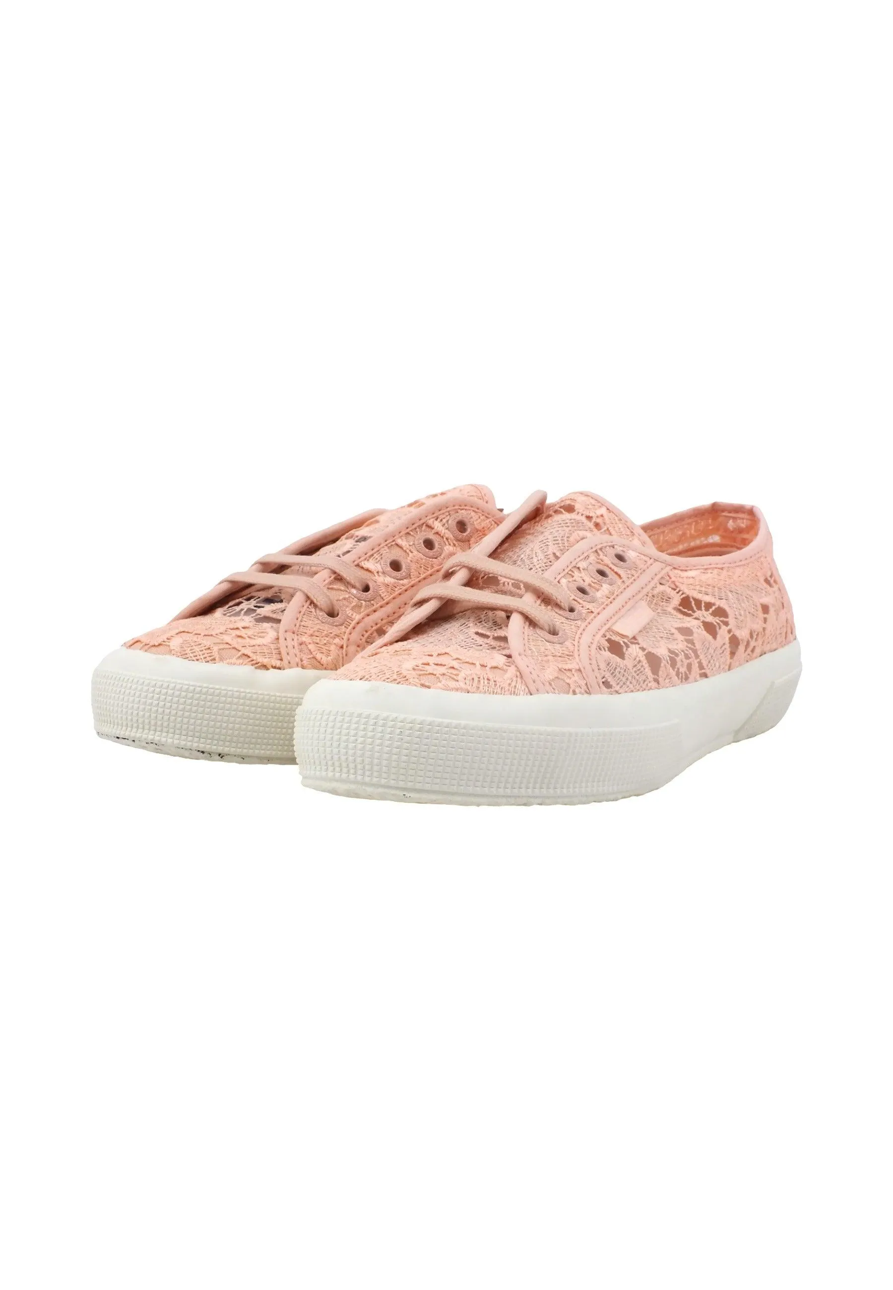 SUPERGA 2750 Macrame Pizzo Sneaker Donna Pink Blush Avorio S81219W