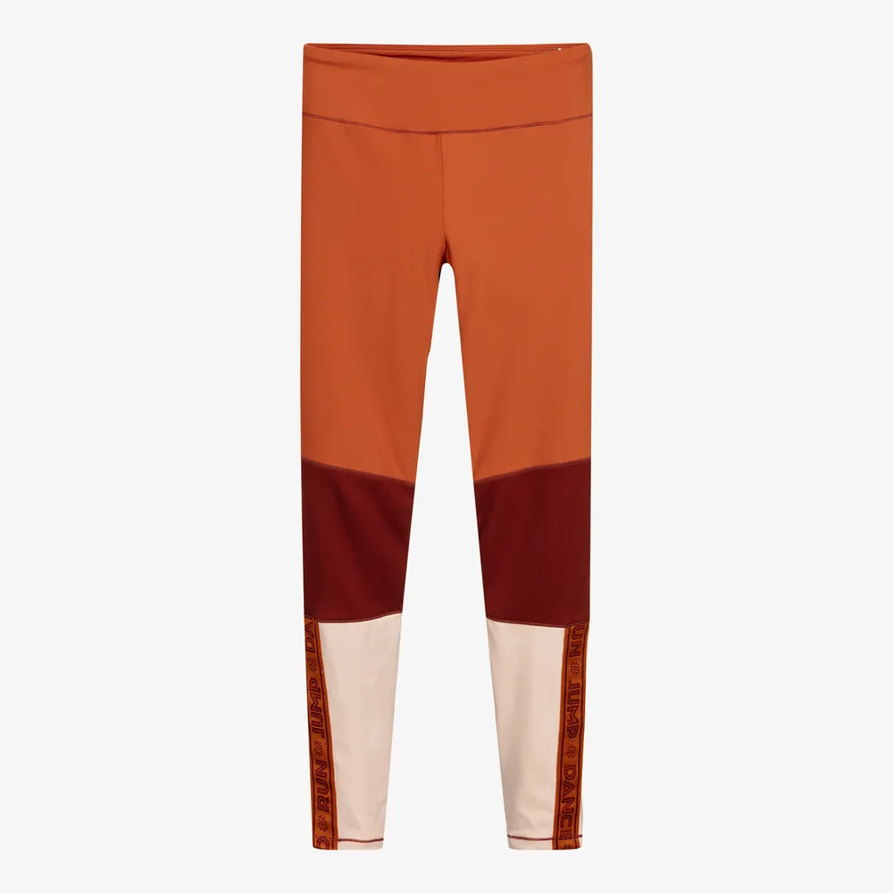 Teen Orange Sports Leggings 