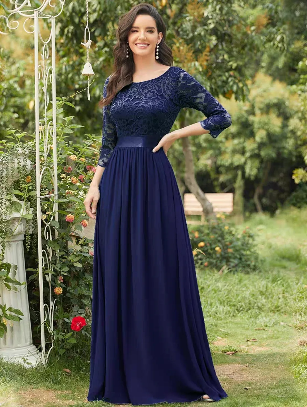 The Hyacinth Illusion Sleeves Gown (Available in 11 Colours)