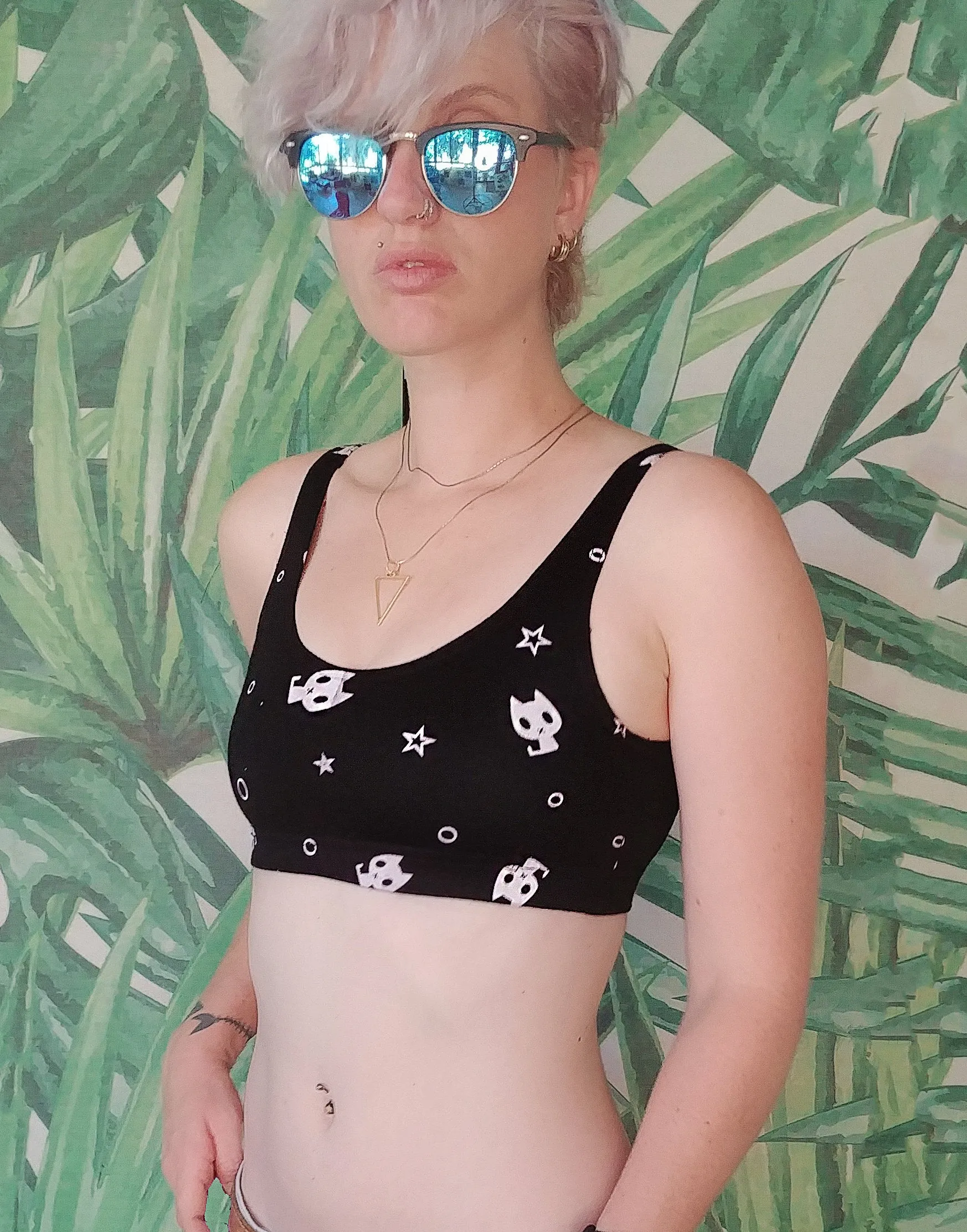 The meow! Cat print sport bra