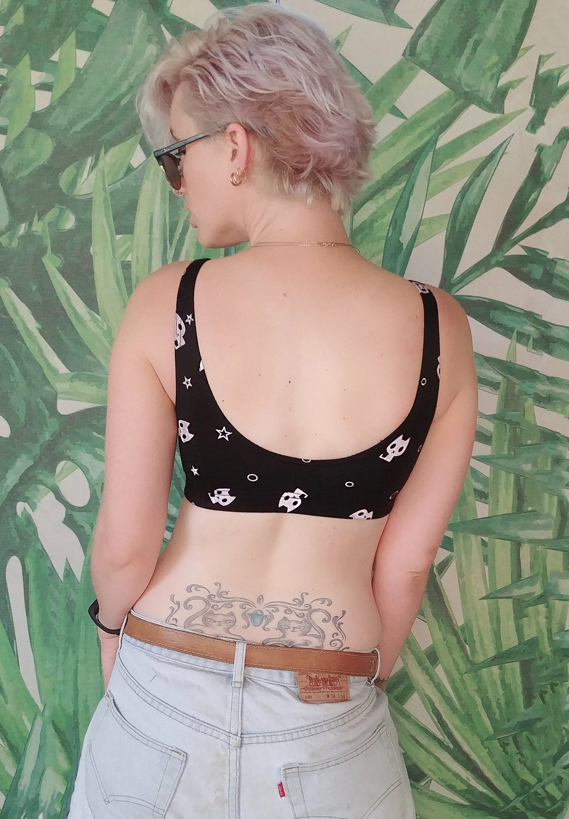 The meow! Cat print sport bra