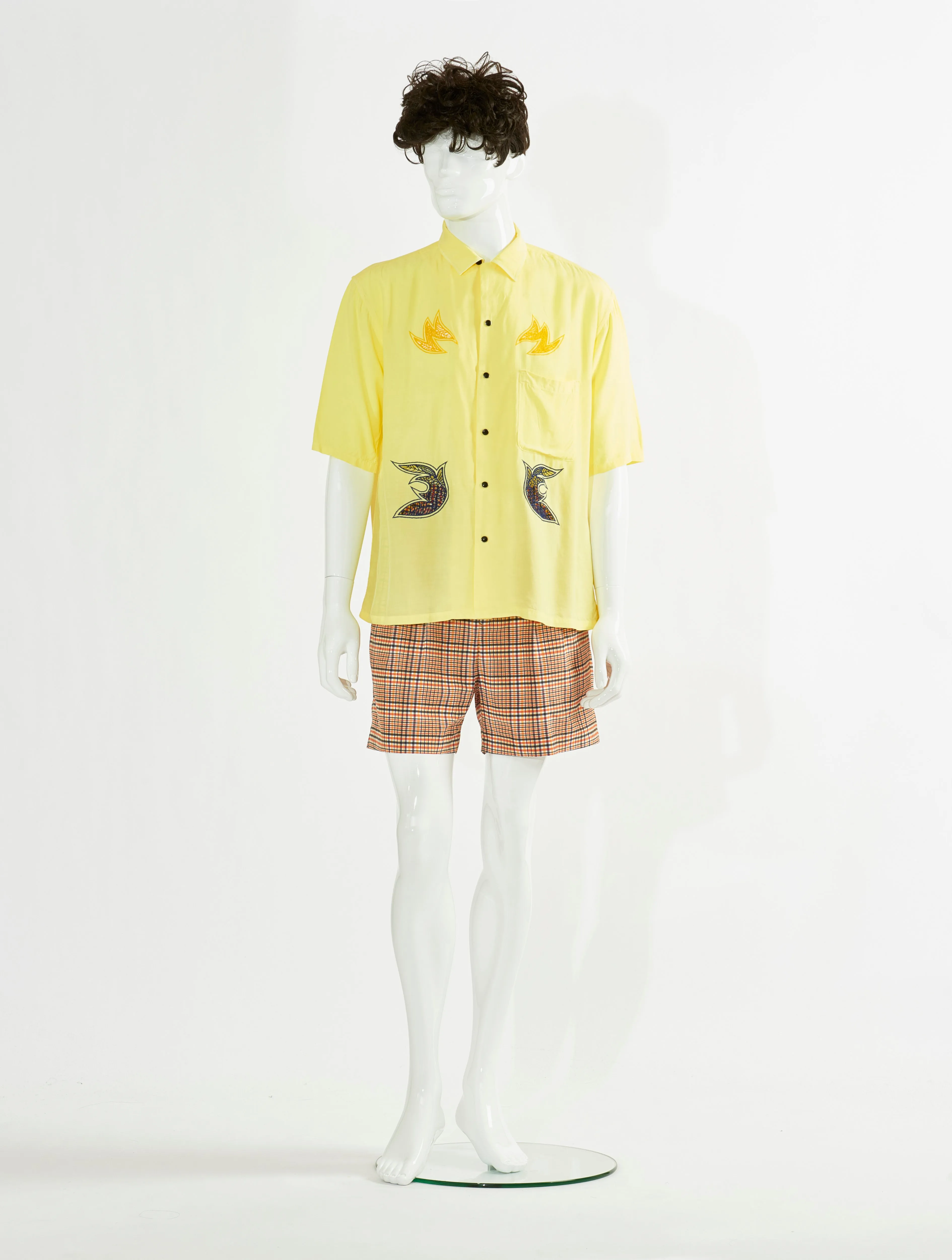 Toga Virilis Yellow Embroidery Style Shirt