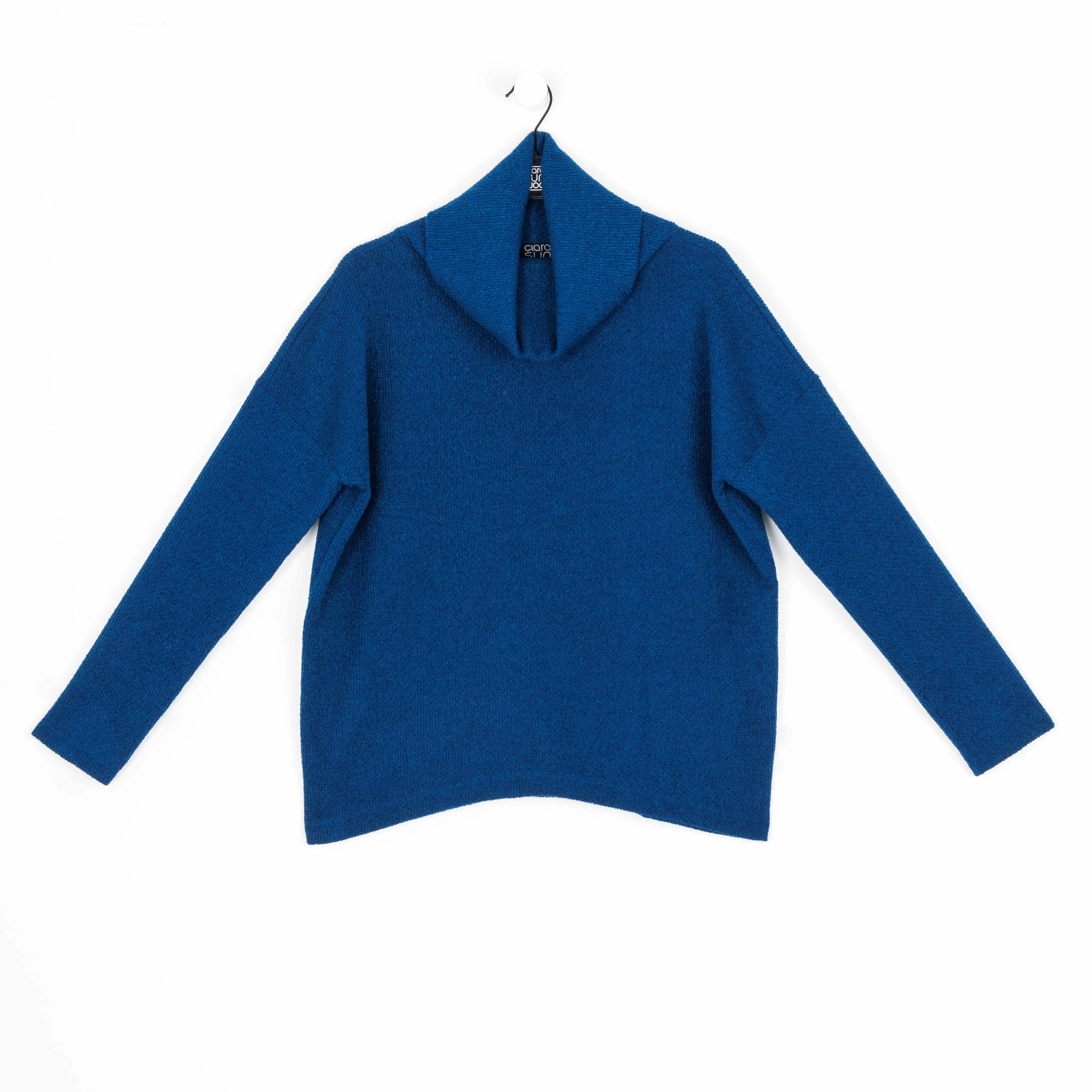 Twill Knit - Tipped Hem Sweater Top - French Blue - Final Sale!