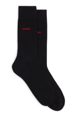 Two-pack of regular-length socks in stretch fabric