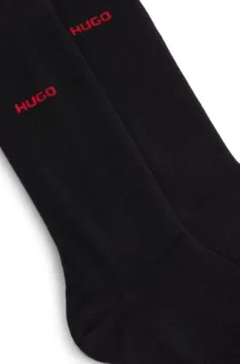 Two-pack of regular-length socks in stretch fabric