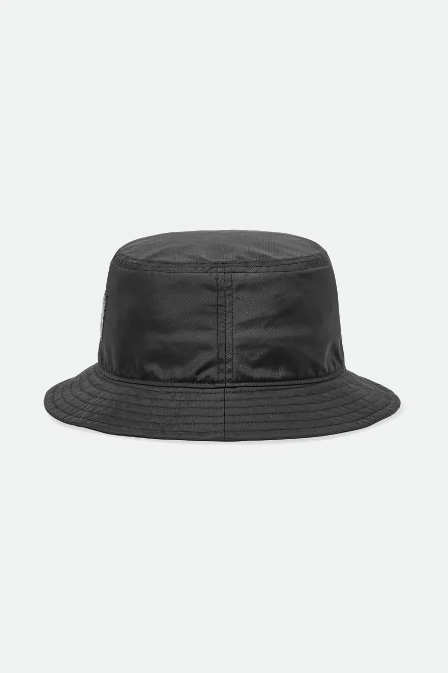 Vintage Nylon Packable Bucket Hat - Black