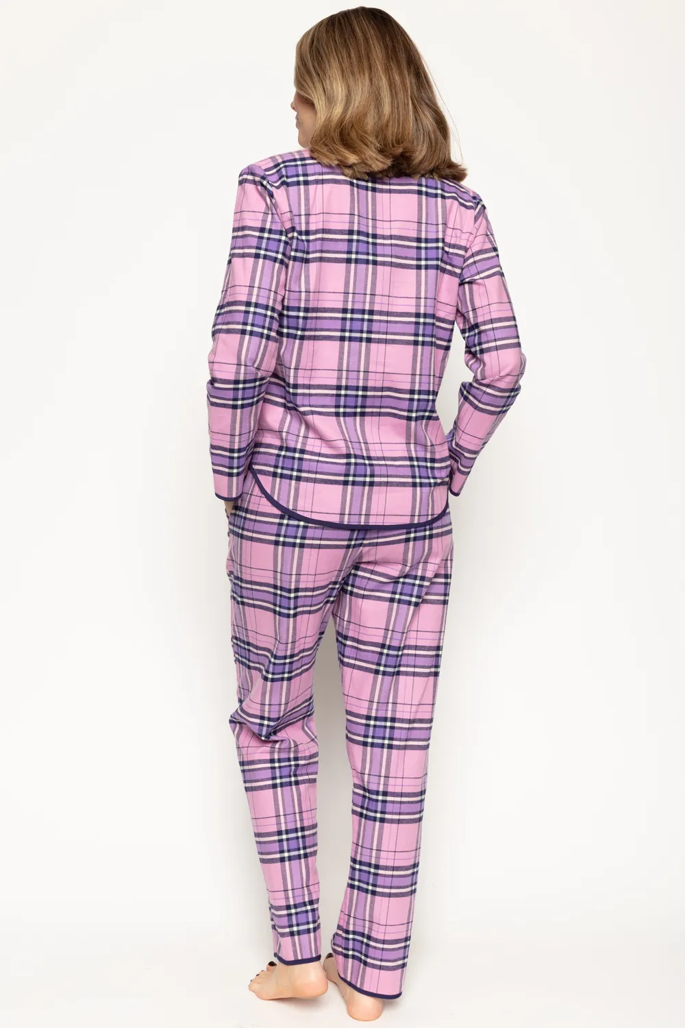 Violet Check Pyjama Top & Pants