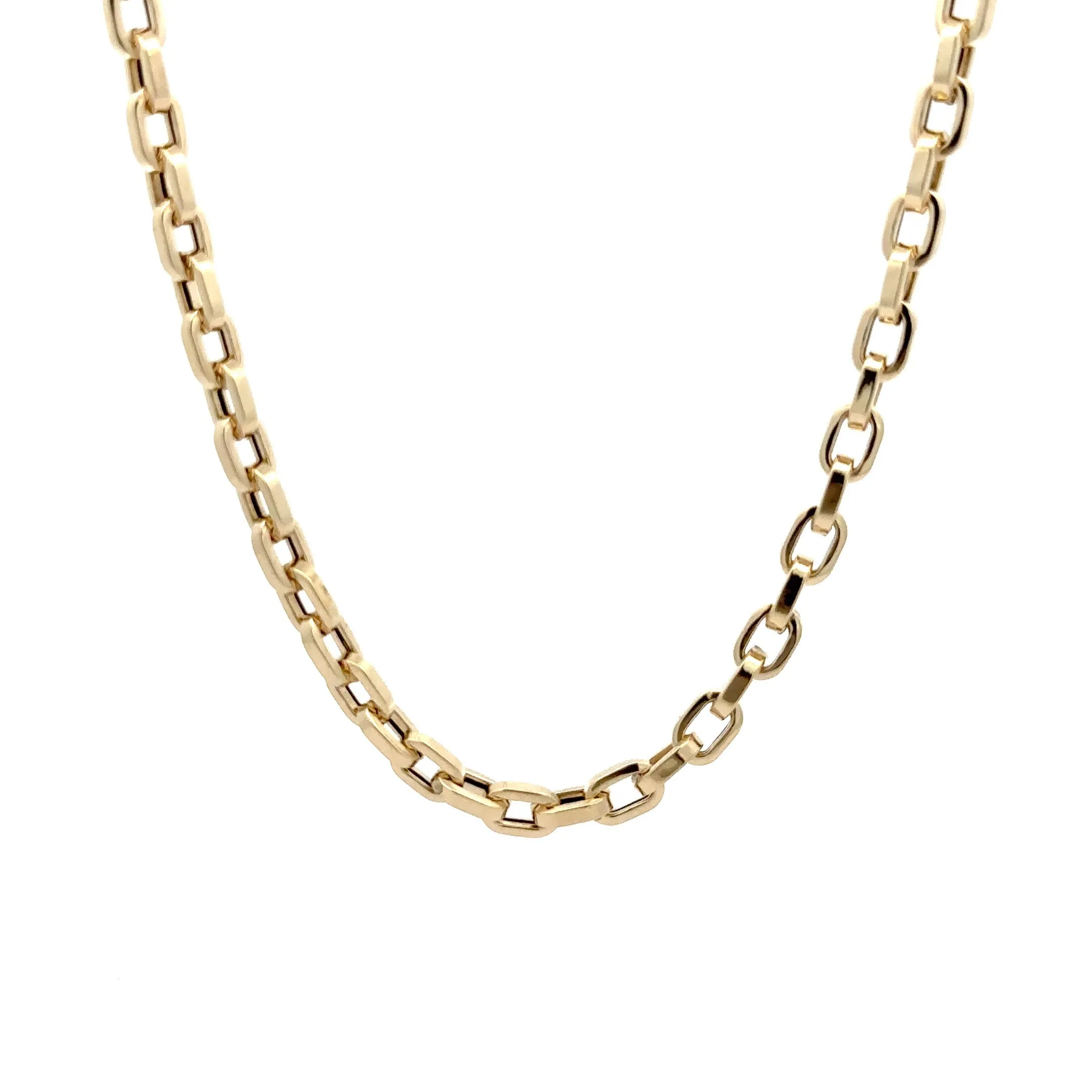 WD1176 14kt Gold Short Linked Paper Linked Chain