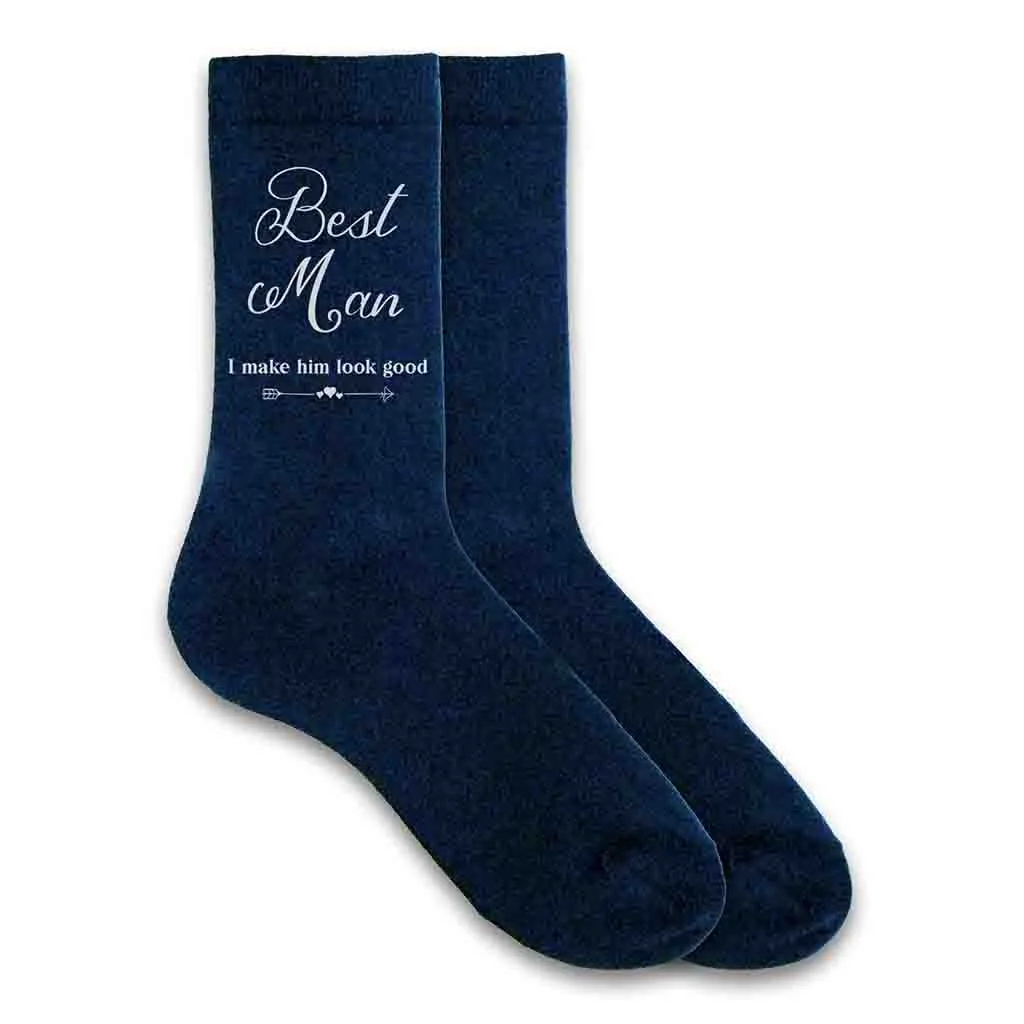 Wedding Socks for the Best Man with Funny Saying