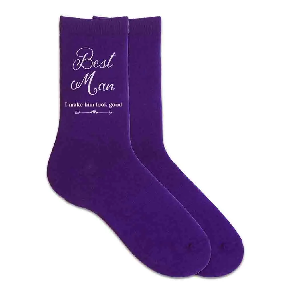 Wedding Socks for the Best Man with Funny Saying