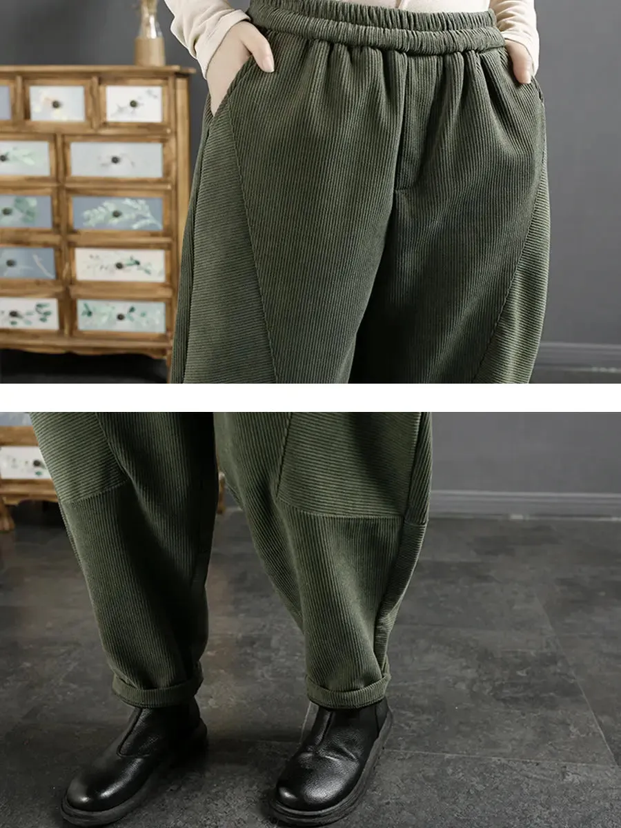 Women Plush Warm Harem Pants