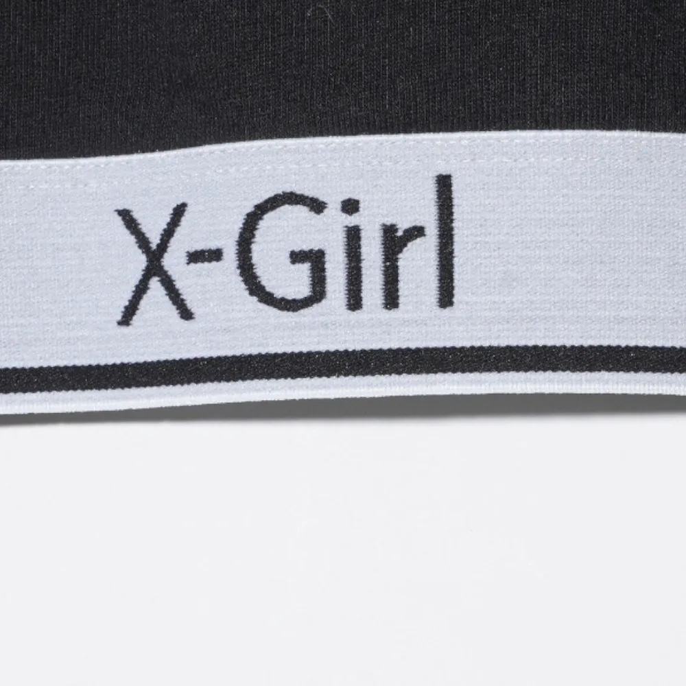 X-girl  |Stripes Nylon Street Style Plain Cotton Short Sleeves Logo