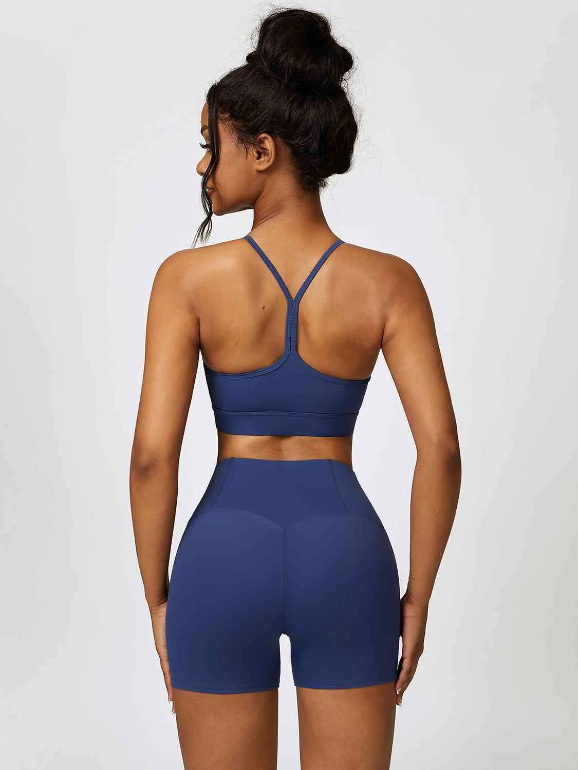 Yessi Sport Bra and Wide Waistband Shorts Set