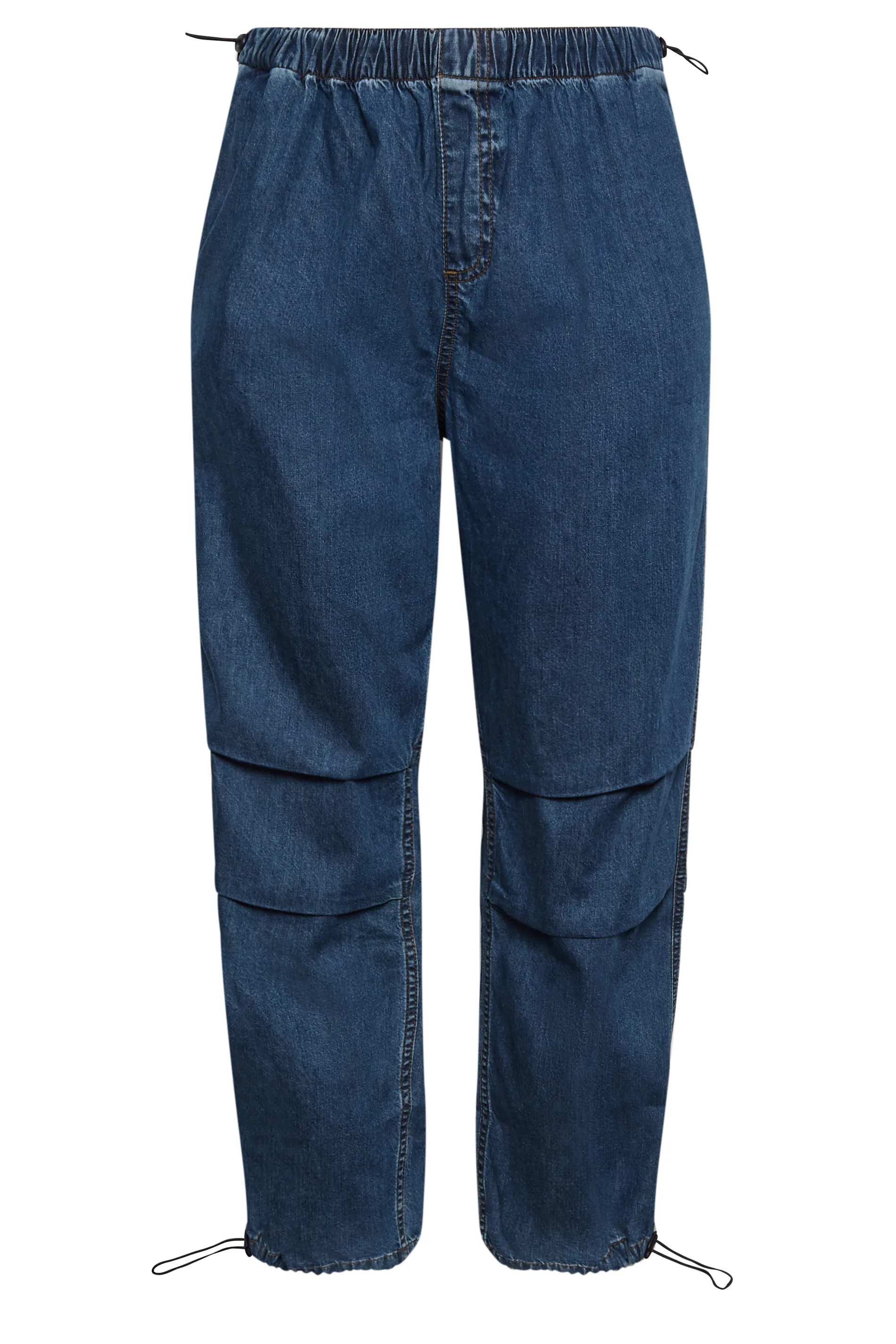 YOURS Curve Dark Blue Denim Parachute Jeans