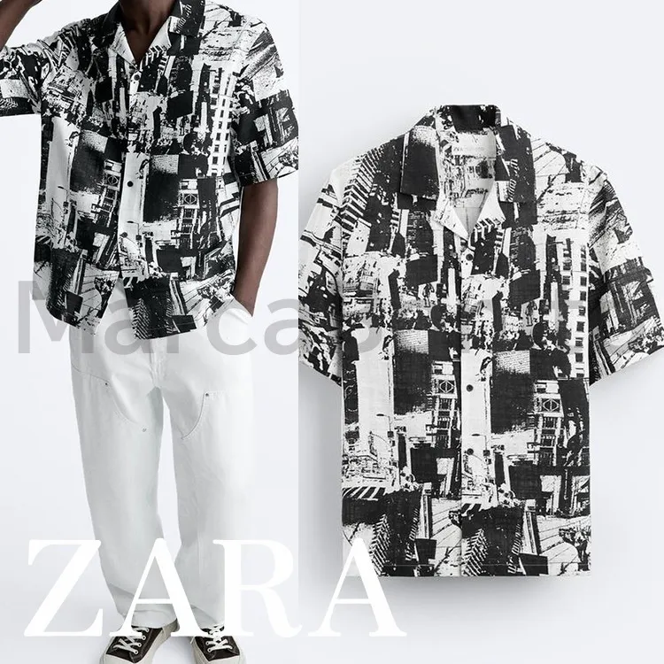 ZARA  |ABSTRACT PRINT SHIRT