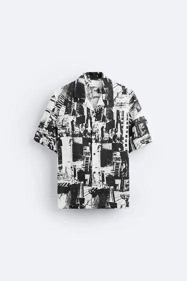 ZARA  |ABSTRACT PRINT SHIRT