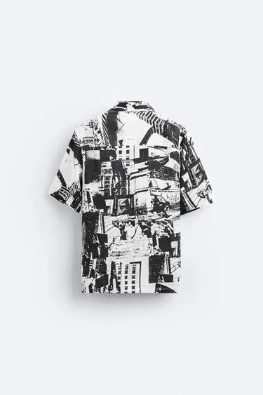 ZARA  |ABSTRACT PRINT SHIRT