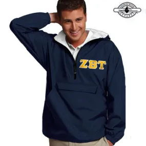 Zeta Beta Tau Pullover Jacket - Charles River 9905